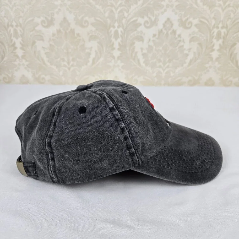 Sol Premium Dad Hat Dabbing Skeleton Gray Embroidered Adjustable Back Unisex